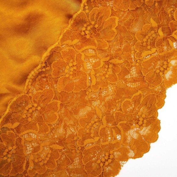 NEW Self-Portrait Burnt Orange Satin Midi Dress Lace | US 0 UK 4 - Picture 5 of 12